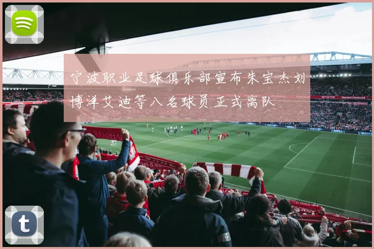 宁波职业足球俱乐部宣布朱宝杰刘博洋艾迪等八名球员正式离队